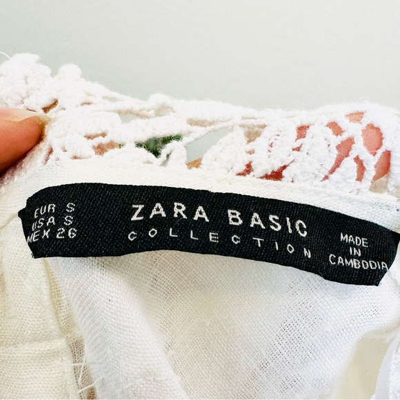 Zara Linen Crochet Top - Picture 14 of 16